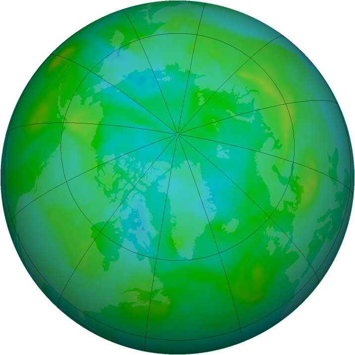 Arctic ozone map for 05 August 2008